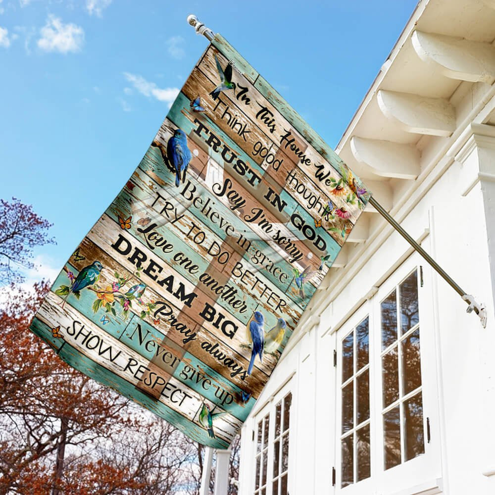 Christian Garden Flags, We Trust In God Flag, Christian House Flags, Christian Cross Flag, Faith Flag