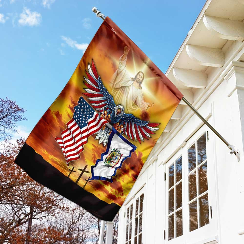 Christian Garden Flags, West Virginia State One Nation Under God Flag, Christian House Flags, Christian Cross Flag, Faith Flag