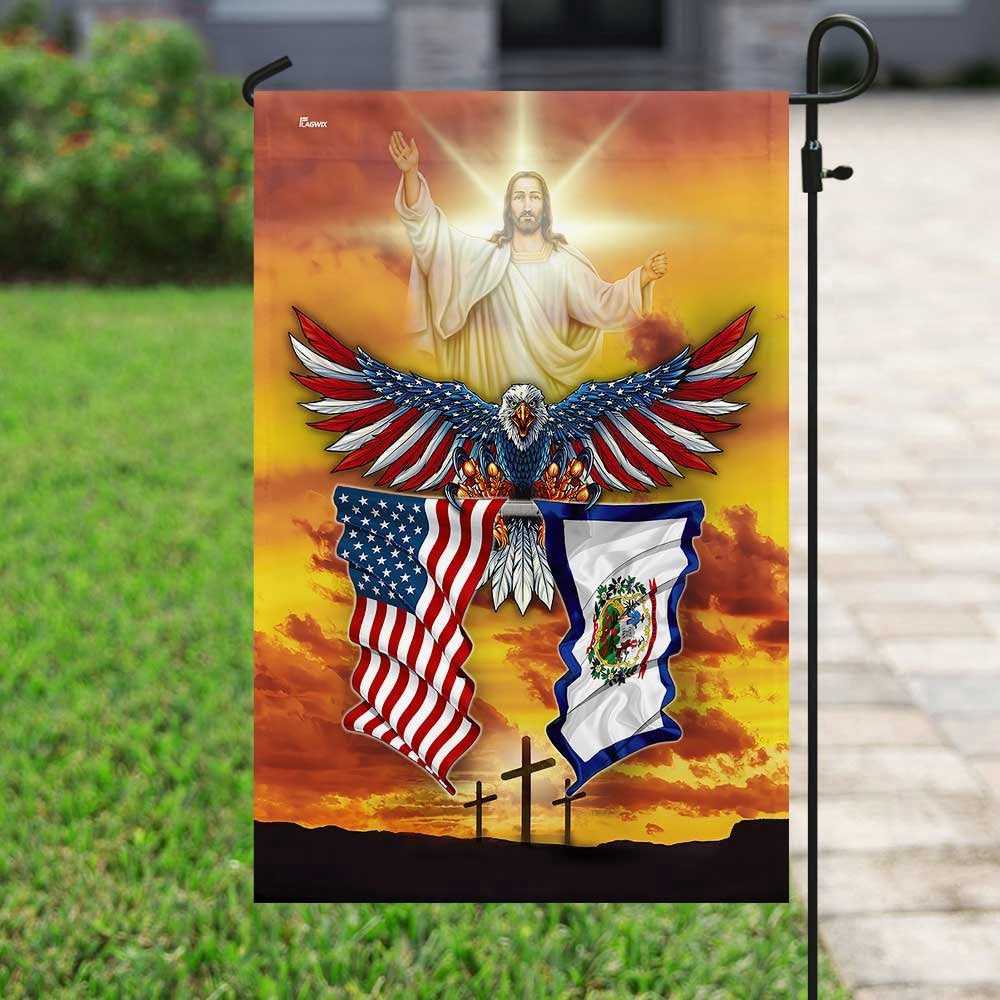 Christian Garden Flags, West Virginia State One Nation Under God Flag, Christian House Flags, Christian Cross Flag, Faith Flag