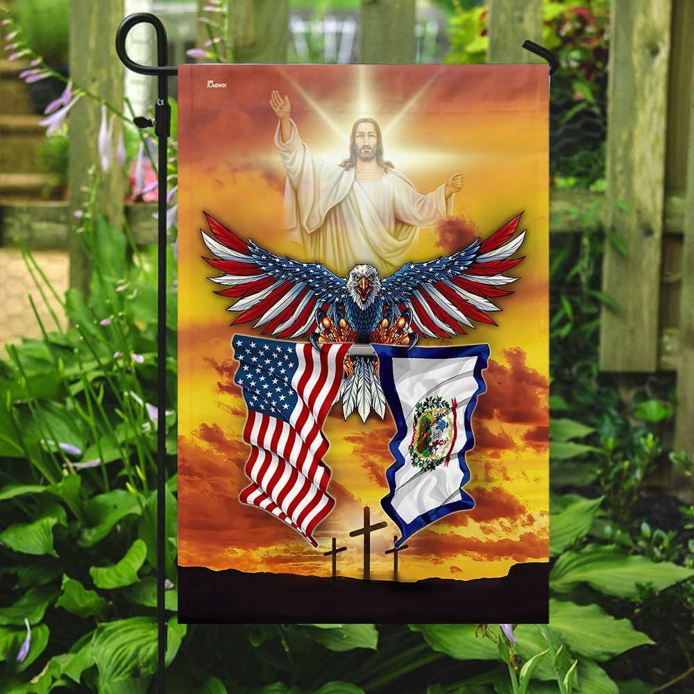 Christian Garden Flags, West Virginia State One Nation Under God Flag, Christian House Flags, Christian Cross Flag, Faith Flag