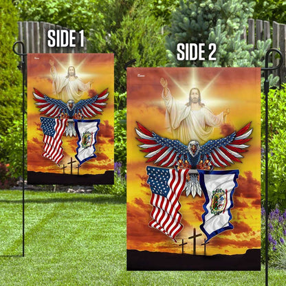 Christian Garden Flags, West Virginia State One Nation Under God Flag, Christian House Flags, Christian Cross Flag, Faith Flag