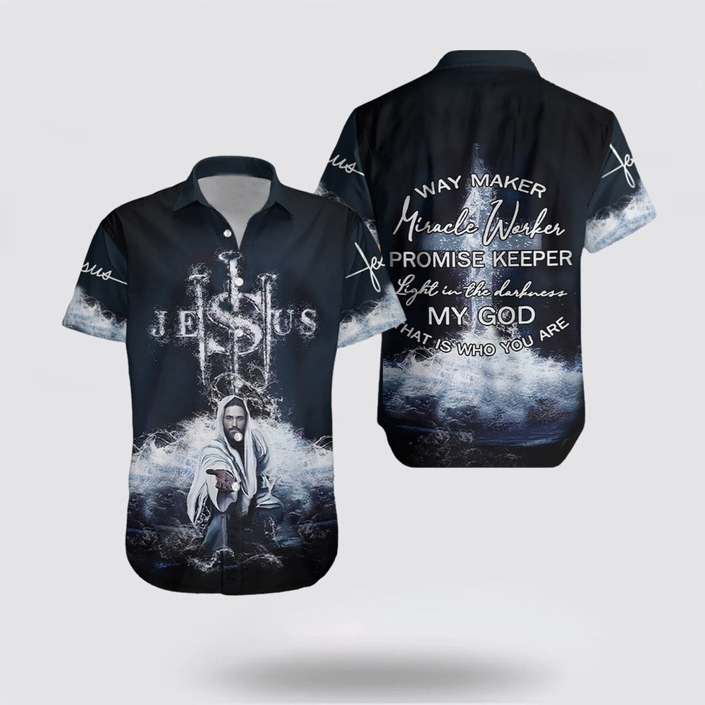 Christian Hawaiian Shirt, Awesome Easter Jesus Way Maker Hawaiian Shirt, Christian Aloha Shirt