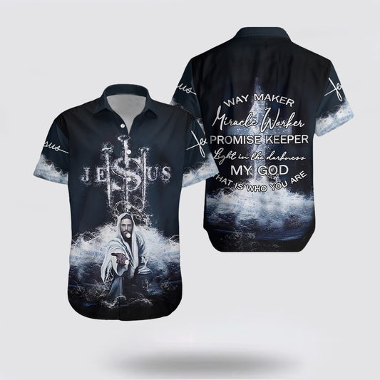 Christian Hawaiian Shirt, Awesome Easter Jesus Way Maker Hawaiian Shirt, Christian Aloha Shirt