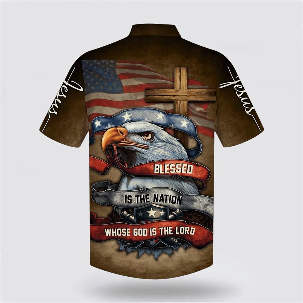 Christian Hawaiian Shirt, Blessed Is The Nation Whose God Is The Lord Hawaiian Shirt, Christian Aloha Shirt