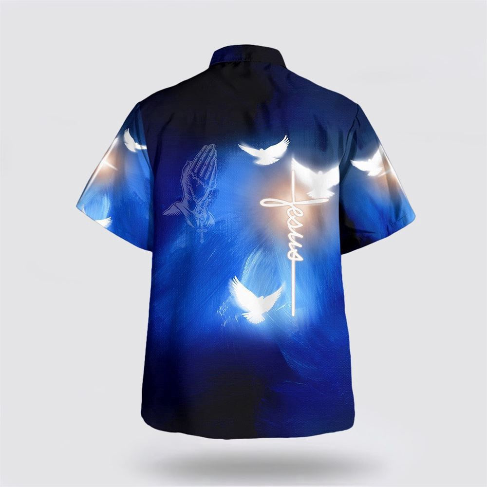 Christian Hawaiian Shirt, Christian Cross And White Doves Hawaiian Shirt, Christian Aloha Shirt