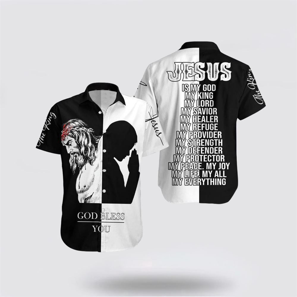 Christian Hawaiian Shirt, Christian Jesus Bless Hawaiian Shirt, Christian Aloha Shirt