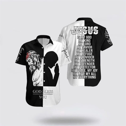 Christian Hawaiian Shirt, Christian Jesus Bless Hawaiian Shirt, Christian Aloha Shirt