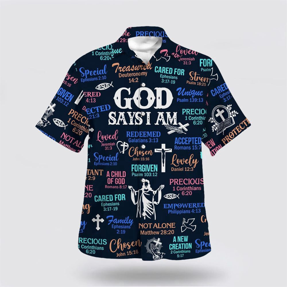 Christian Hawaiian Shirt, God Say I Am Hawaiian Shirt, Christian Aloha Shirt