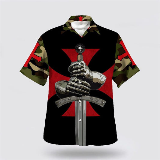 Christian Hawaiian Shirt, Hand Of A Warrior A Child Of God Hawaiian Shirt, Christian Aloha Shirt