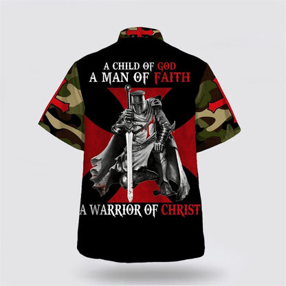 Christian Hawaiian Shirt, Hand Of A Warrior A Child Of God Hawaiian Shirt, Christian Aloha Shirt