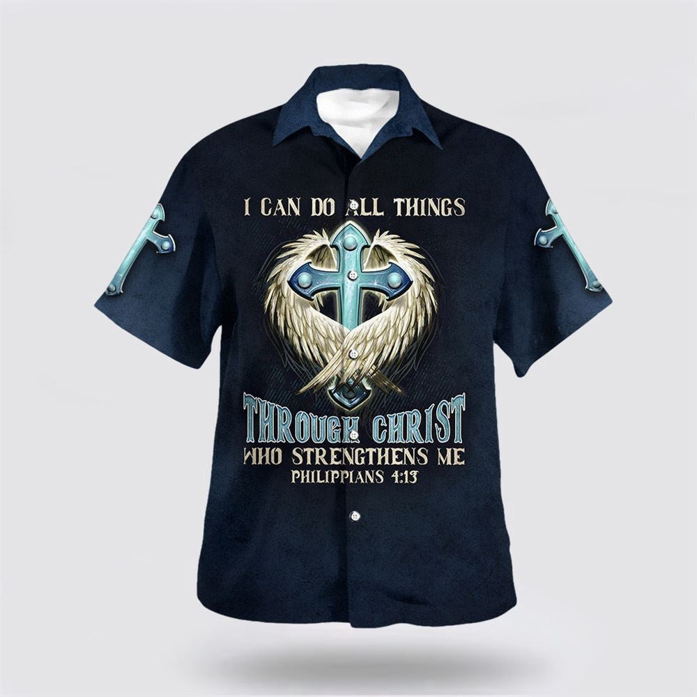 Christian Hawaiian Shirt, I Can Do All Things Through Christ Who Strengthens Me Hawaiian Shirt, Christian Aloha Shirt