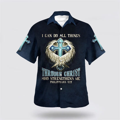 Christian Hawaiian Shirt, I Can Do All Things Through Christ Who Strengthens Me Hawaiian Shirt, Christian Aloha Shirt