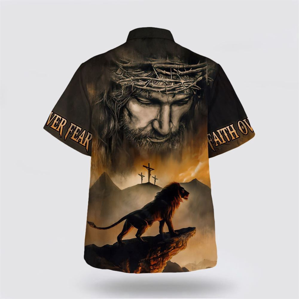 Christian Hawaiian Shirt, Jesus And Lion 1 Hawaiian Shirt, Christian Aloha Shirt