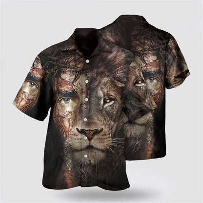 Christian Hawaiian Shirt, Jesus And Lion 2 Hawaiian Shirt, Christian Aloha Shirt