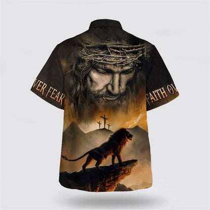 Christian Hawaiian Shirt, Jesus And Lion Hawaiian Shirt, Christian 1 Hawaiian Shirt, Christian Aloha Shirt
