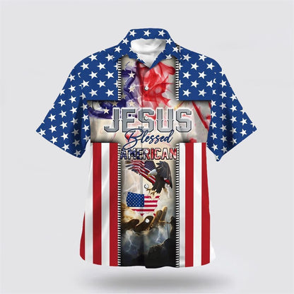 Christian Hawaiian Shirt, Jesus Hand Jesus Blessed American Hawaiian Shirt, Christian Aloha Shirt