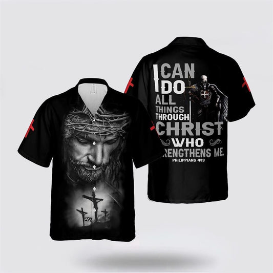 Christian Hawaiian Shirt, Jesus I Can Do All Things Through Christ Hawaiian Shirt, Christian Aloha Shirt