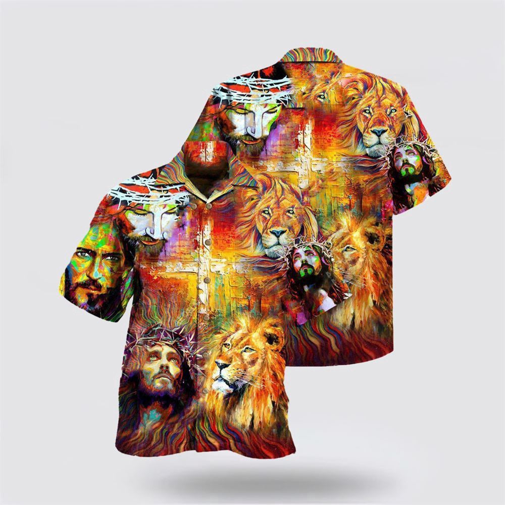 Christian Hawaiian Shirt, Jesus Is My King My Lord My Savior Hawaiian Shirts, Christian Aloha Shirt