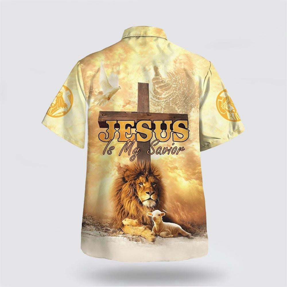 Christian Hawaiian Shirt, Jesus Is My Savior Cross 1 Hawaiian Shirt, Christian Aloha Shirt