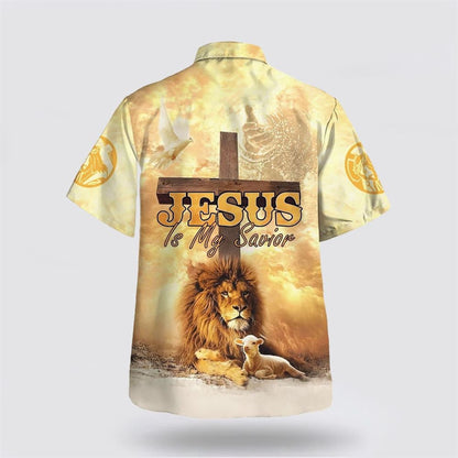 Christian Hawaiian Shirt, Jesus Is My Savior Cross 1 Hawaiian Shirt, Christian Aloha Shirt