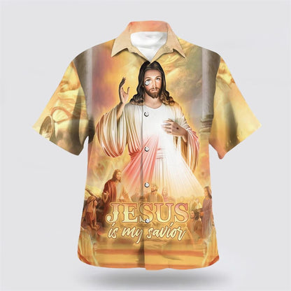 Christian Hawaiian Shirt, Jesus Is My Savior Hawaiian Shirt, Christ With His Disciples Hawaiian Shirts, Christian Aloha Shirt