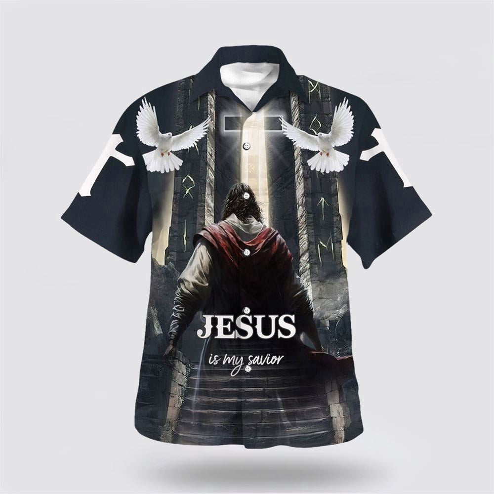 Christian Hawaiian Shirt, Jesus Is My Savior Hawaiian Shirt, Jesus Go To Heaven Hawaiian Shirts, Christian Aloha Shirt
