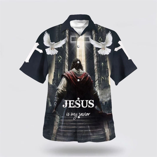 Christian Hawaiian Shirt, Jesus Is My Savior Hawaiian Shirt, Jesus Go To Heaven Hawaiian Shirts, Christian Aloha Shirt