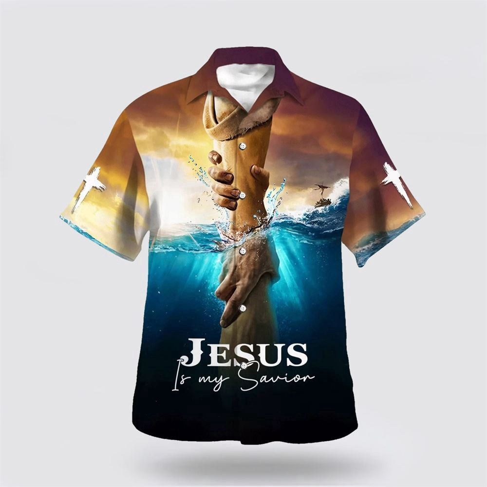 Christian Hawaiian Shirt, Jesus Is My Savior Hawaiian Shirt Take My Hand God Hawaiian Shirts, Christian Aloha Shirt