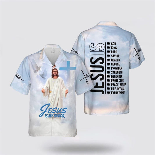 Christian Hawaiian Shirt, Jesus Is My Savior Peace Hawaiian Shirt, Christian Aloha Shirt