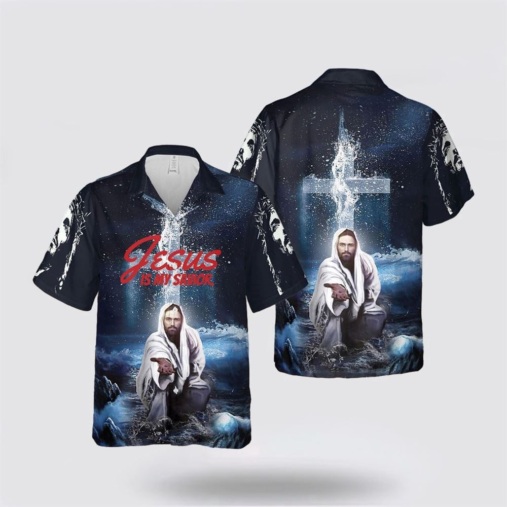 Christian Hawaiian Shirt, Jesus Is My Saviour Jesus Hawaiian Shirt, Christian Aloha Shirt