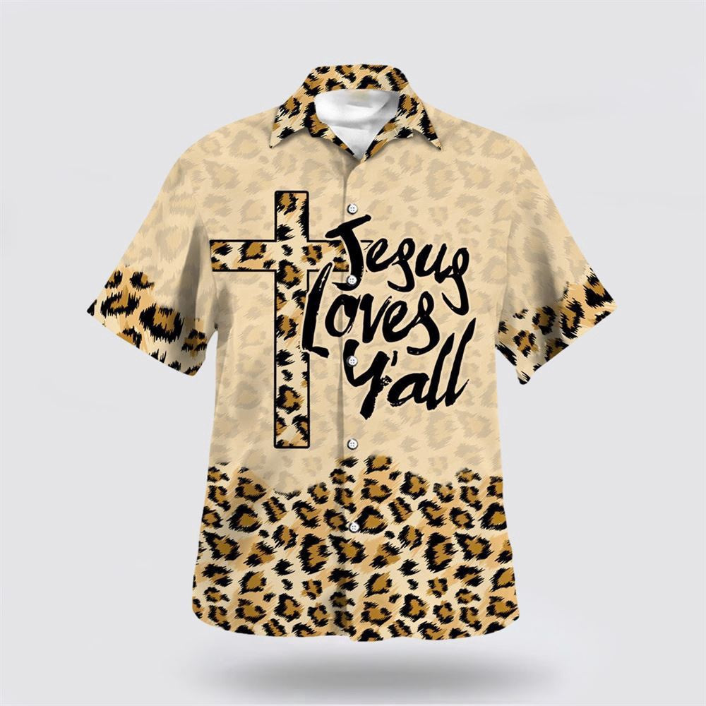 Christian Hawaiian Shirt, Jesus Love Y'all Hawaiian Shirt, Christian Aloha Shirt