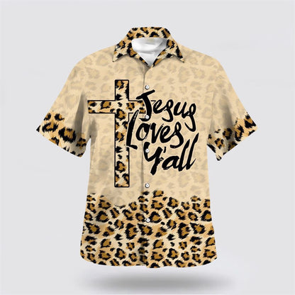 Christian Hawaiian Shirt, Jesus Love Y'all Hawaiian Shirt, Christian Aloha Shirt