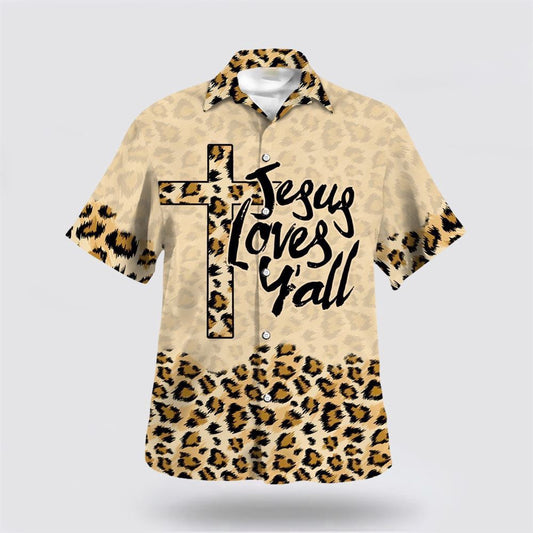 Christian Hawaiian Shirt, Jesus Love Y'all Hawaiian Shirt, Christian Aloha Shirt