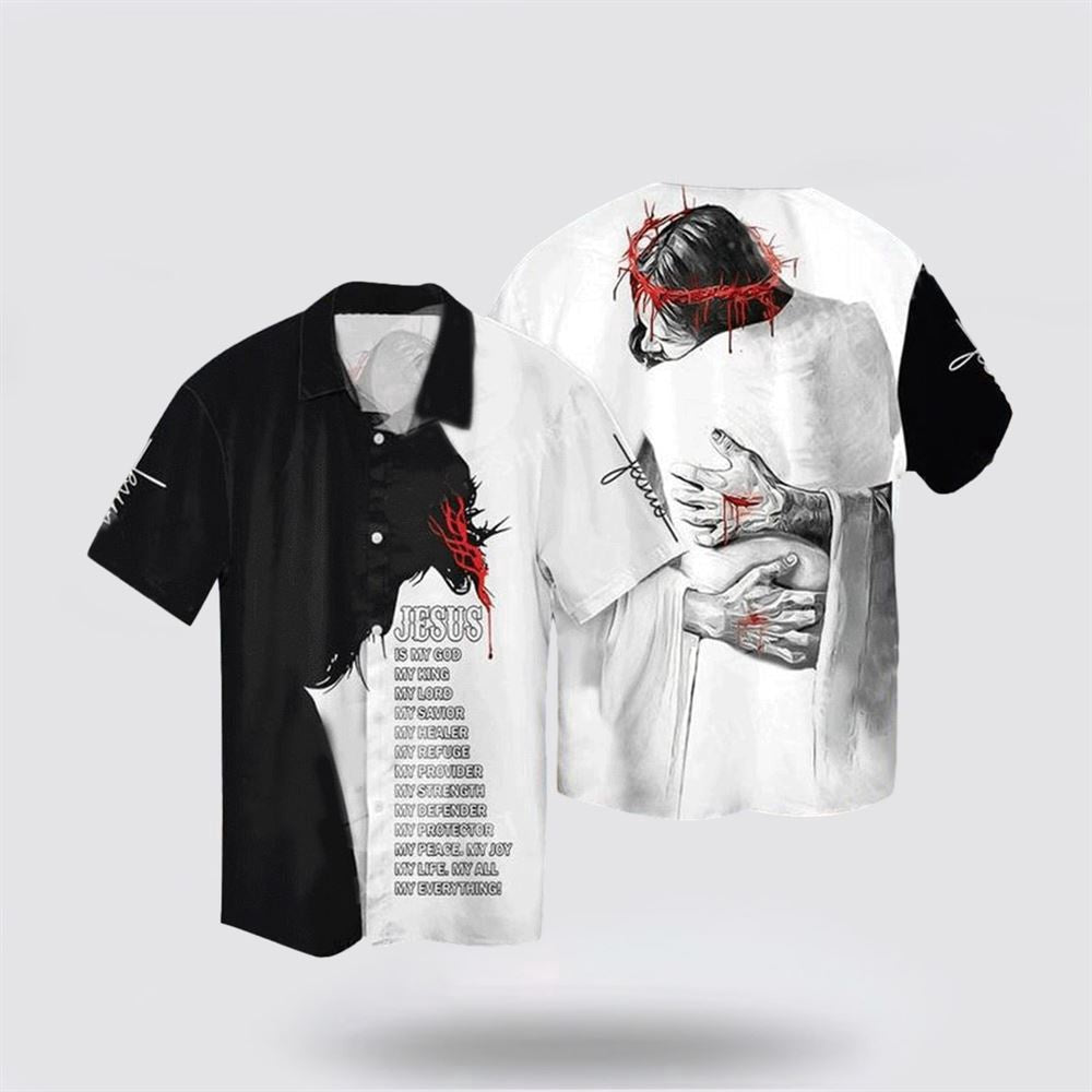 Christian Hawaiian Shirt, Jesus My Everything Hawaiian Shirt, Christian Aloha Shirt