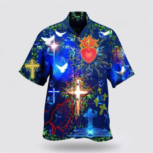 Christian Hawaiian Shirt, Jesus Put God First And Youll Be Last In Blue Hawaiian Shirts, Christian Aloha Shirt