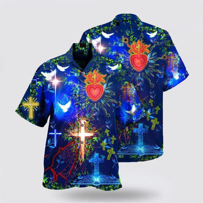 Christian Hawaiian Shirt, Jesus Put God First And Youll Be Last In Blue Hawaiian Shirts, Christian Aloha Shirt