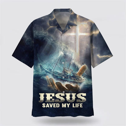 Christian Hawaiian Shirt, Jesus Saved My Life 2 Hawaiian Shirts, Christian Aloha Shirt