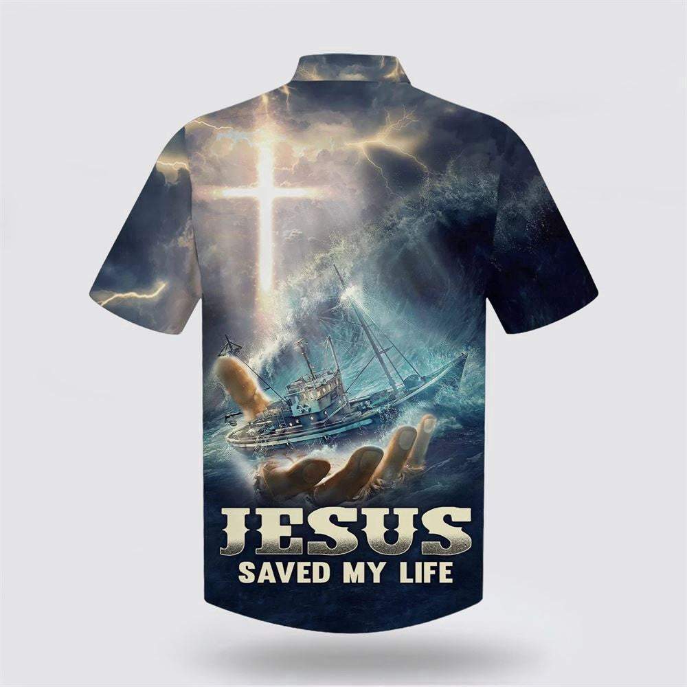 Christian Hawaiian Shirt, Jesus Saved My Life 2 Hawaiian Shirts, Christian Aloha Shirt