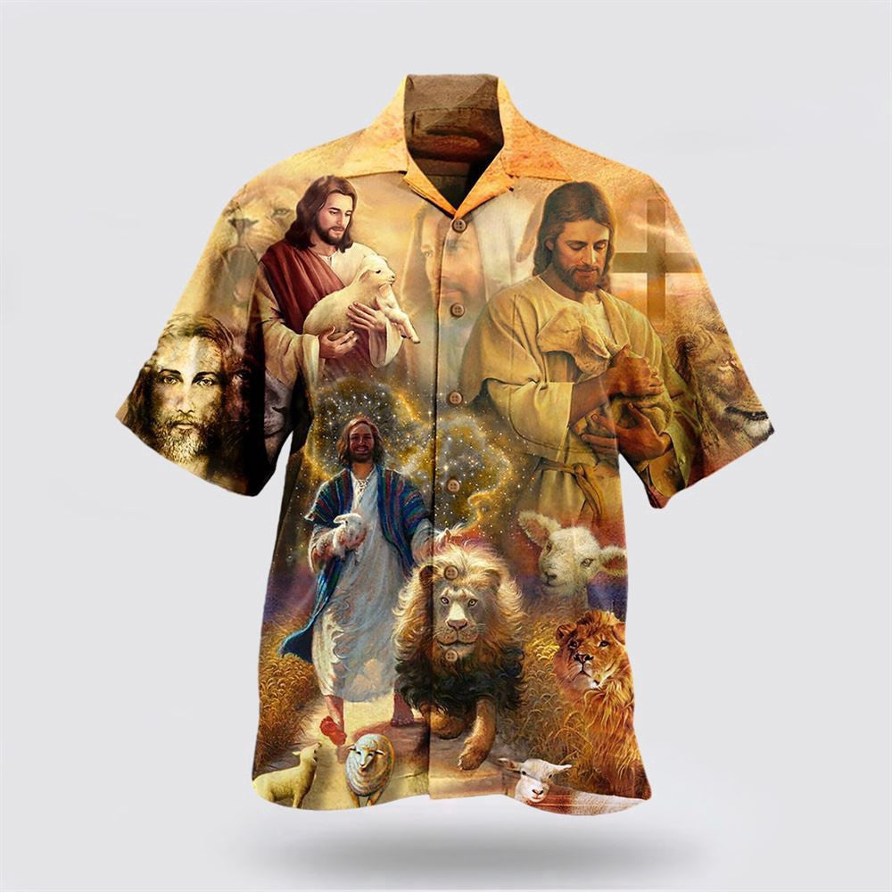 Christian Hawaiian Shirt, Jesus Saves Animals And Loves Animals Hawaiian Shirts, Christian Aloha Shirt