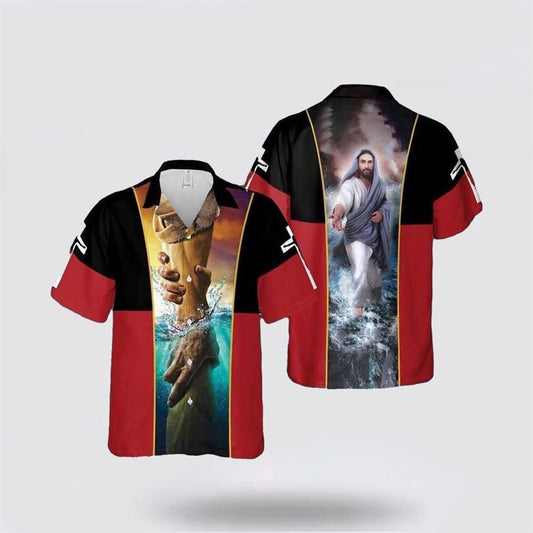 Christian Hawaiian Shirt, Jesus Take My Hand Christian Cross Hawaiian Shirt, Christian Aloha Shirt