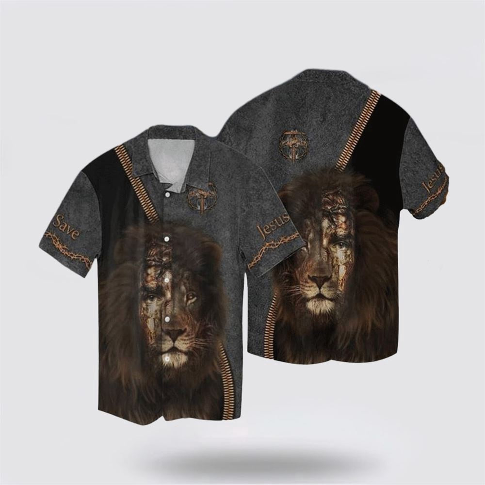 Christian Hawaiian Shirt, Jesus Way Maker Lion Hawaiian Shirt, Christian Aloha Shirt