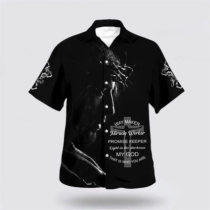 Christian Hawaiian Shirt, Jesus Way Maker Miracle Worker Hawaiian Shirts, Christian Aloha Shirt