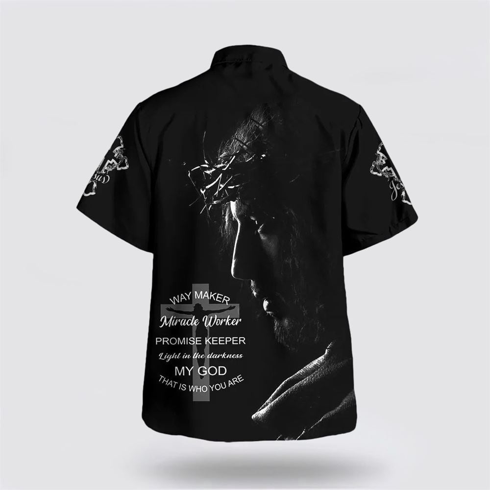 Christian Hawaiian Shirt, Jesus Way Maker Miracle Worker Hawaiian Shirts, Christian Aloha Shirt