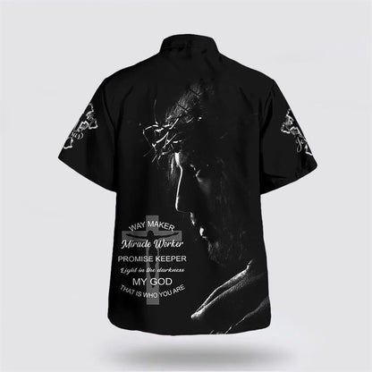 Christian Hawaiian Shirt, Jesus Way Maker Miracle Worker Hawaiian Shirts, Christian Aloha Shirt