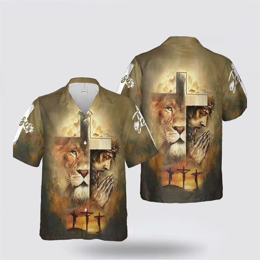 Christian Hawaiian Shirt, Lion Jesus Faith Hawaiian Shirt, Christian Aloha Shirt