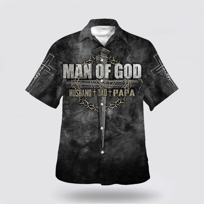 Christian Hawaiian Shirt, Man Of God Husband Dad Papa Hawaiian Shirt, Christian Aloha Shirt