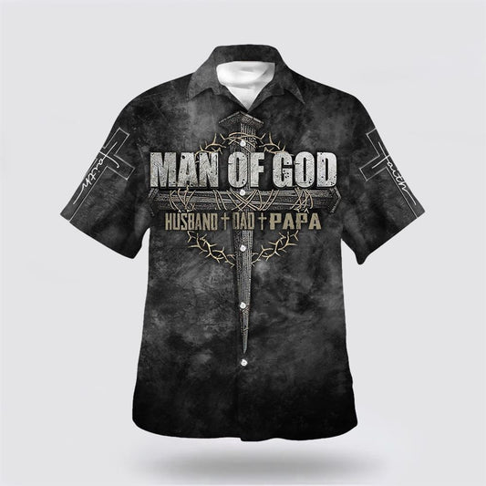 Christian Hawaiian Shirt, Man Of God Husband Dad Papa Hawaiian Shirt, Christian Aloha Shirt