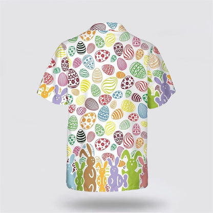 Christian Hawaiian Shirt, Rabbits And Easter Eggs Seamless Pattern Hawaiian Shirt, Easter Hawaiian Shirts, Christian Aloha Shirt