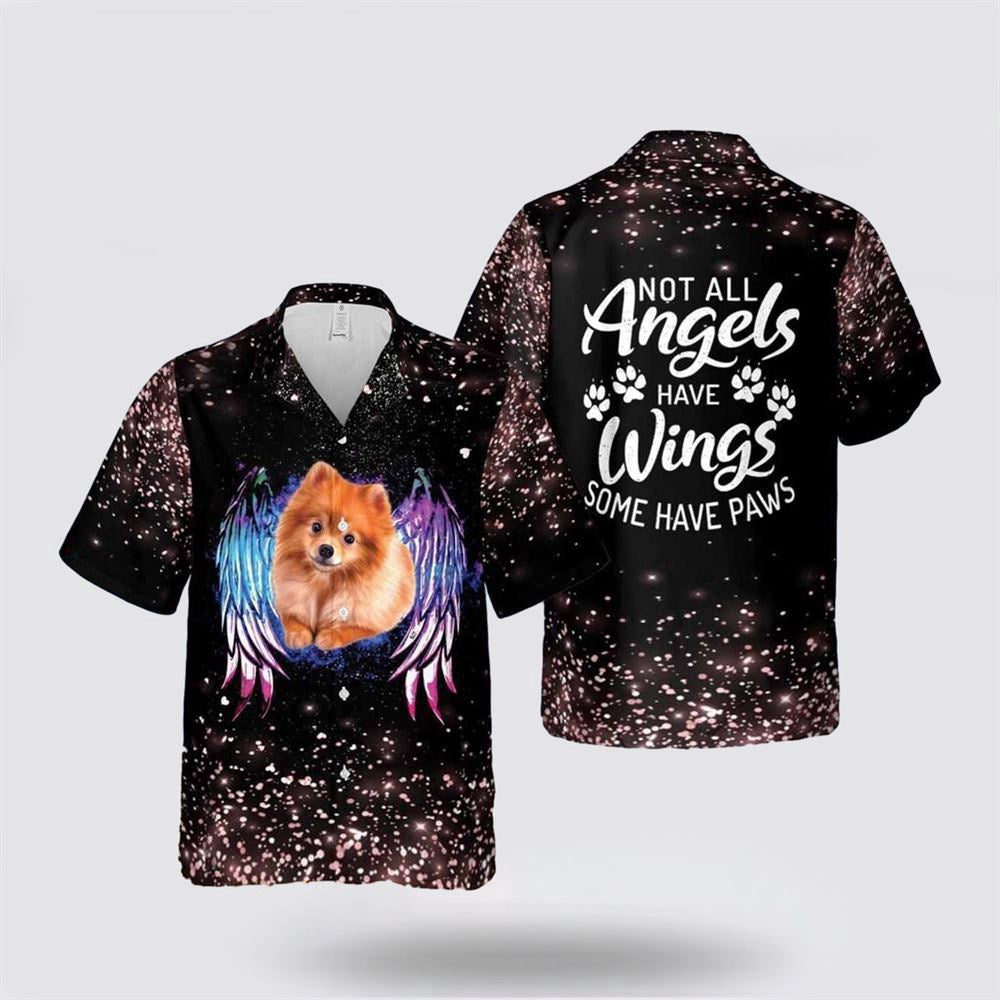 Christian Hawaiian Shirt, Some Angels Have Paws Hawaiian Shirt, Christian Aloha Shirt