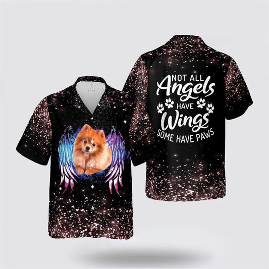 Christian Hawaiian Shirt, Some Angels Have Paws Hawaiian Shirt, Christian Aloha Shirt